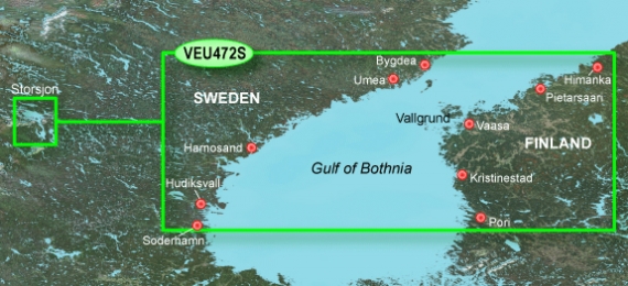 Garmin Bluechart G3 Vision 472S Söderhamn- Umeå i gruppen Båtelektronikk / Kart hos Sportfiskeprylar.se (010-C0816-00)