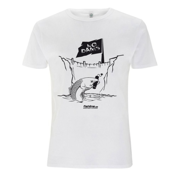 Fishline No Dams Men\'s 100% Organic Cotton t-shirt i gruppen Klær Og Fottøy / Klær / T-Skjorte hos Sportfiskeprylar.se (01098_NODAMS-Sr)
