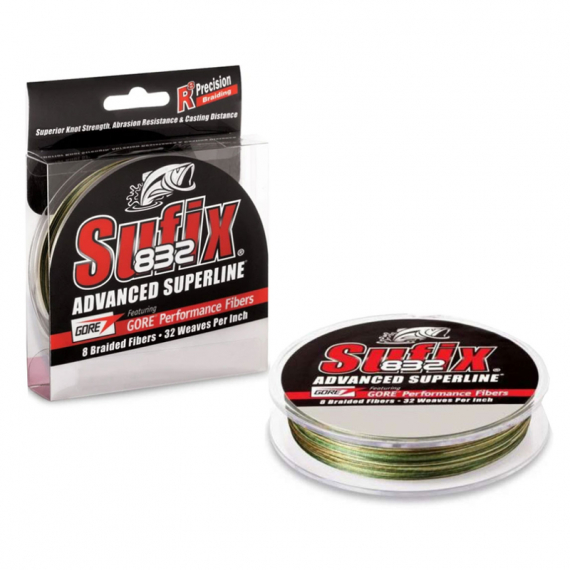 Sufix 832 Braid 120m Braided Line CAMO 0,13mm/18LB i gruppen Snører / Multifilament hos Sportfiskeprylar.se (100459NO)