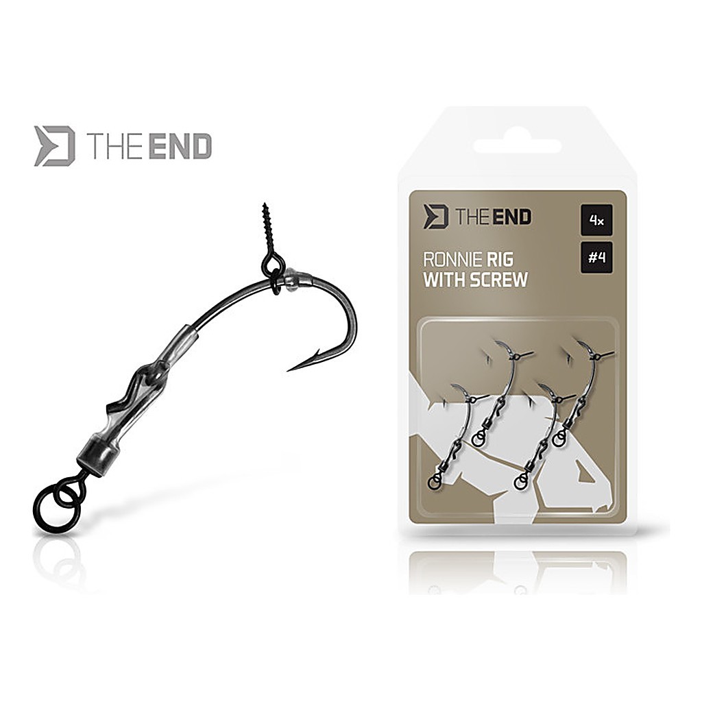 Delphin The End Ronnie Rig with Bait Screw 4-pack i gruppen Kroker Og Terminal Takkel / Ferdiglagde Rigger hos Sportfiskeprylar.se (101005681r)