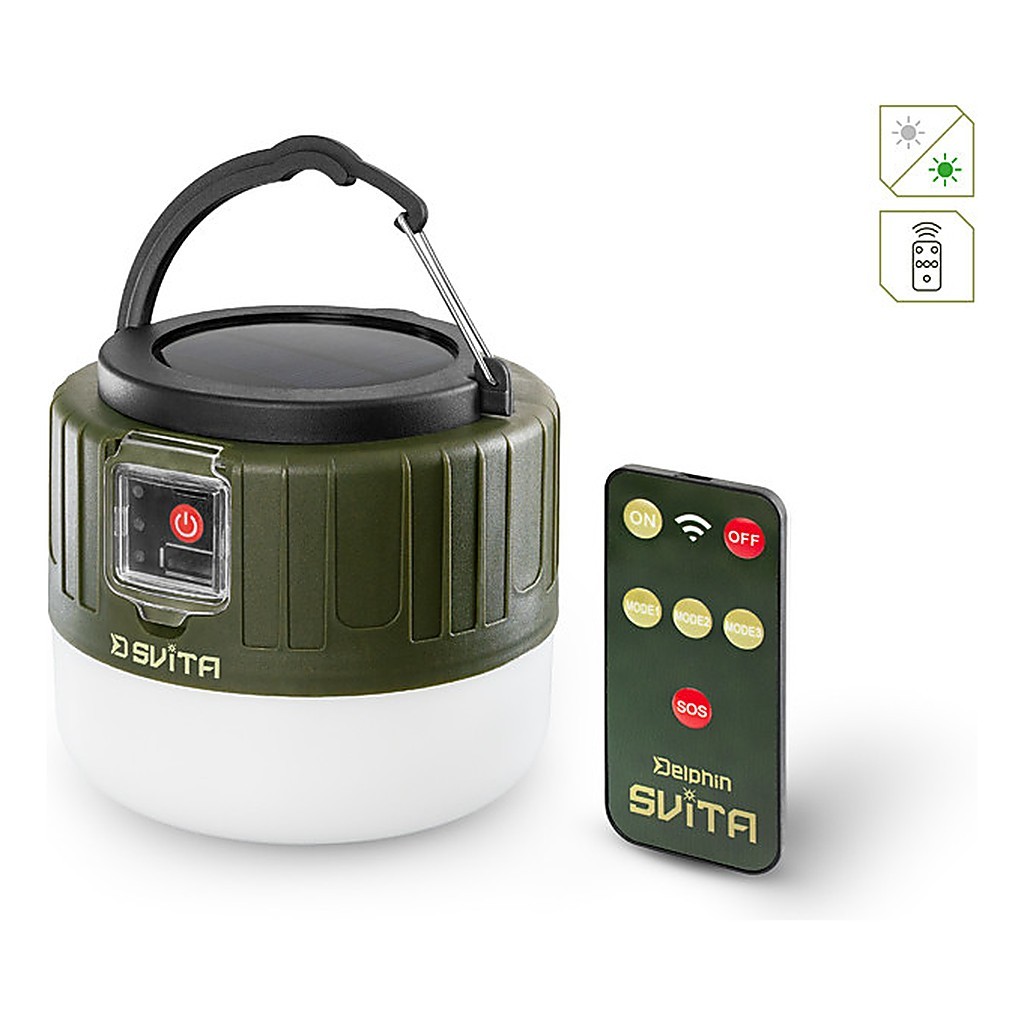 Delphin Camping Lamp with Remote i gruppen Outdoor / Lamper Og Lykter hos Sportfiskeprylar.se (101006397)