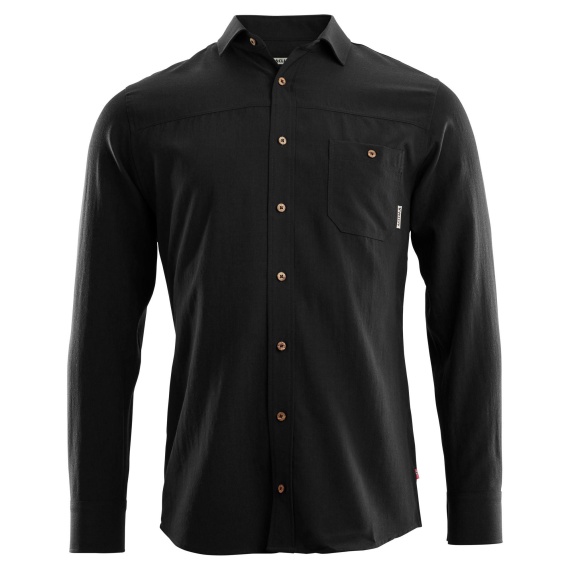 Aclima Wool Woven Wool Shirt Men Jet Black i gruppen Klær Og Fottøy / Klær / Mellomlag Og Undertøy / Superundertøy Genser/T-Skjorte hos Sportfiskeprylar.se (105638-Sr)