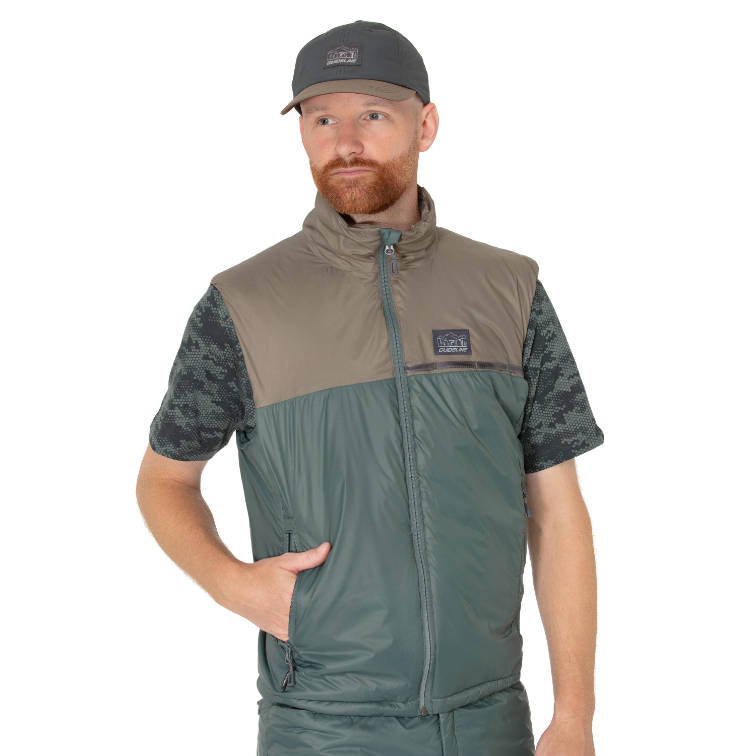 Guideline Loft Vest Walnut/Algae Green i gruppen Klær Og Fottøy / Klær / Vester hos Sportfiskeprylar.se (107891r)