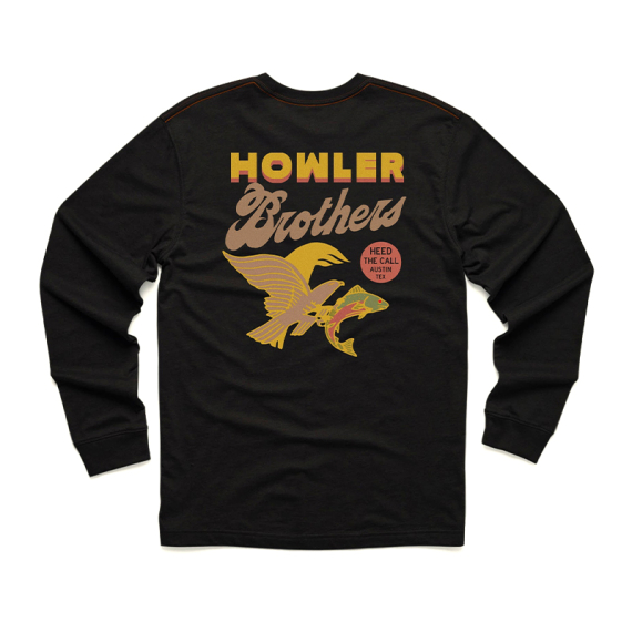 Howler Bro\'s Longsleeve T-Shirt Osprey Prey Black i gruppen Klær Og Fottøy / Klær / T-Skjorte hos Sportfiskeprylar.se (112025F-OSP-Sr)