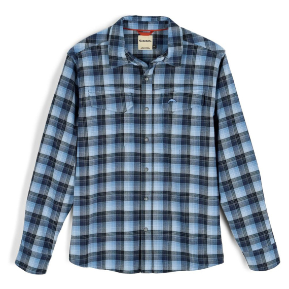 Simms Gallatin Flannel Shirt Kennebec Pld Steel Blue i gruppen Klær Og Fottøy / Klær / Skjorter hos Sportfiskeprylar.se (11896-1354-20r)