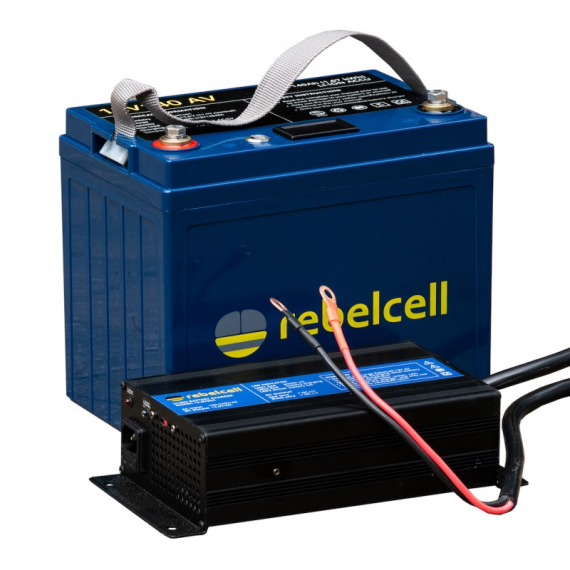 Rebelcell 12V100 AV Li-ion Battery (1,29kWh) Med Laddare 12.6V20A i gruppen Båtelektronikk / Batterier Og Ladere / Batterier / Lithiumbatterier hos Sportfiskeprylar.se (12100AVREUAPAKET)
