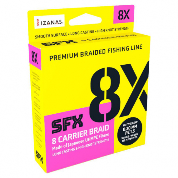 SFX 8X Braid Hot Yellow 137m - 0,330mm i gruppen Snører / Multifilament hos Sportfiskeprylar.se (126731NO)