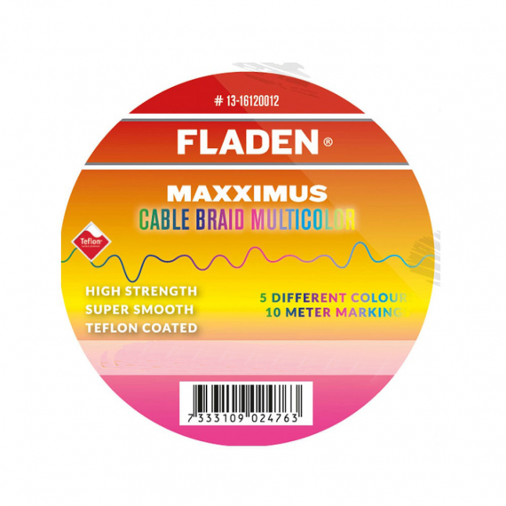Fladen Maxximus Cable Braid Multicolor 300m - 0.16mm i gruppen Snører / Multifilament hos Sportfiskeprylar.se (13-1630025)