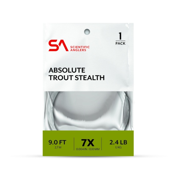 SA Absolute Trout Stealth Leader 9\' i gruppen Kroker Og Terminal Takkel / Ledere Og Fortommsmaterialer / Ferdiglagde Fortommer / Tappert Fortomm hos Sportfiskeprylar.se (134125r)