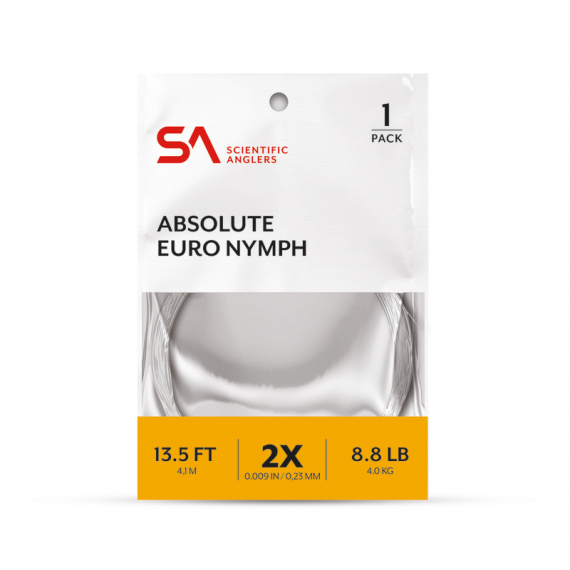 SA Absolute Euro Nymph Leader 13.5\' 2X (0,23mm) i gruppen Kroker Og Terminal Takkel / Ledere Og Fortommsmaterialer hos Sportfiskeprylar.se (134828)