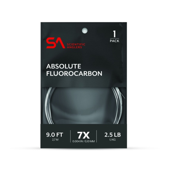 SA Absolute Fluorocarbon Tapered Leader 9\' i gruppen Kroker Og Terminal Takkel / Ledere Og Fortommsmaterialer / Ferdiglagde Fortommer / Tappert Fortomm hos Sportfiskeprylar.se (134835r)
