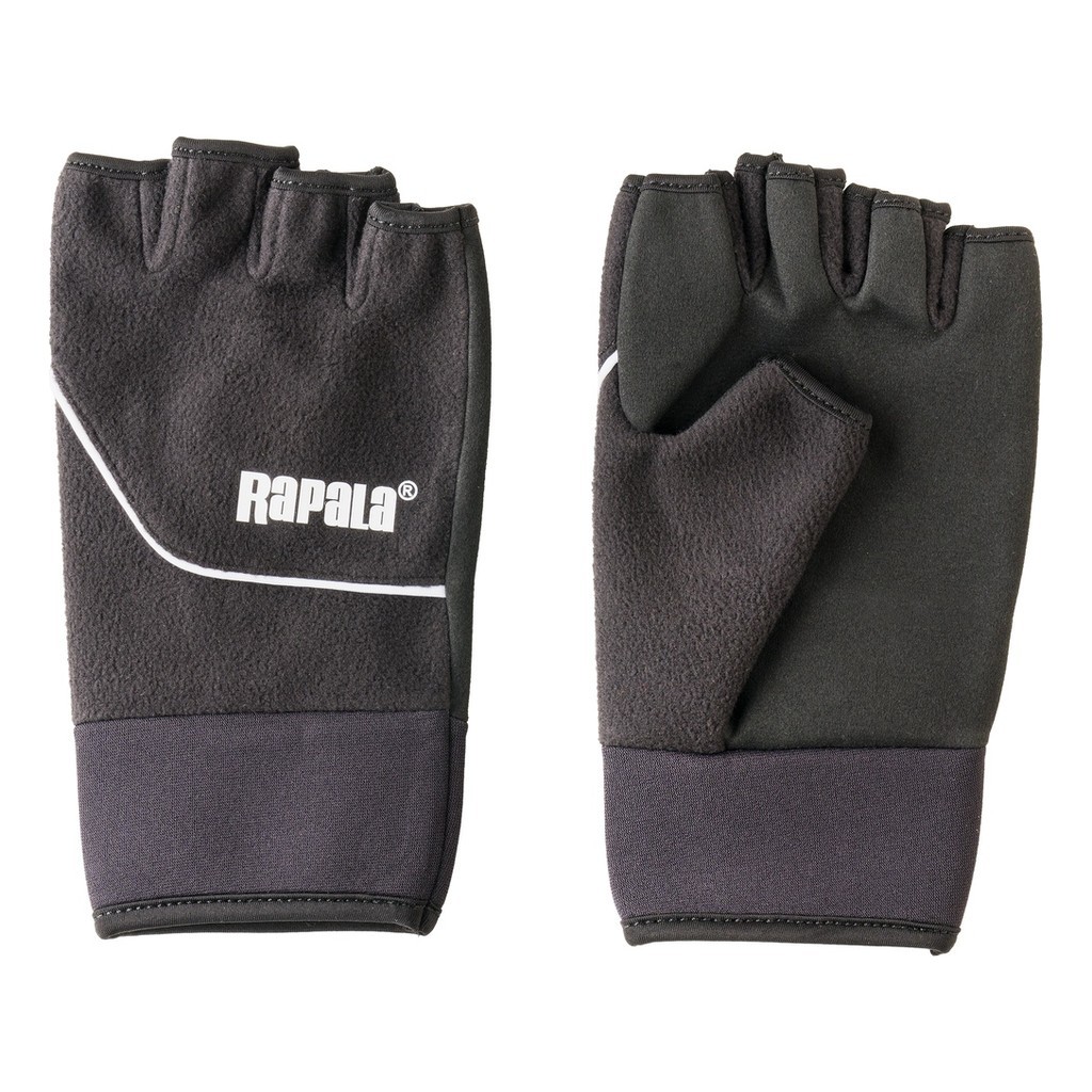 Rapala Soft Shell Cut Finger Gloves Black i gruppen Klær Og Fottøy / Klær / Hansker hos Sportfiskeprylar.se (154657NOr)