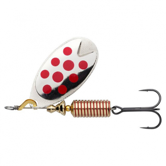 Abu Garcia Fast Attack 4.5g - LF Silver/Red Dots i gruppen Sluker / Spinners / Inlinespinnare hos Sportfiskeprylar.se (1549852)