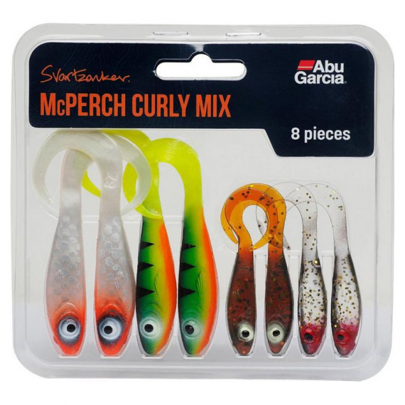 Abu Garcia McPerch Curly Mix (8-pack) i gruppen Sluker / Softbaits / Abbor Softbaits Og Gjørs Softbaits hos Sportfiskeprylar.se (1550272)