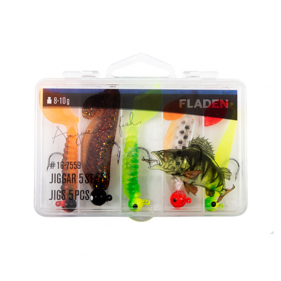 Fladen Jigs 8-10g 5pcs In Plastic Box i gruppen Sluker / Sluksett hos Sportfiskeprylar.se (16-7559)