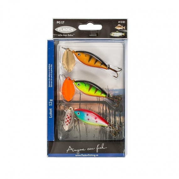 Fladen Loket 3-pack 960, 9g i gruppen Sluker / Inline Spinner hos Sportfiskeprylar.se (16-960)