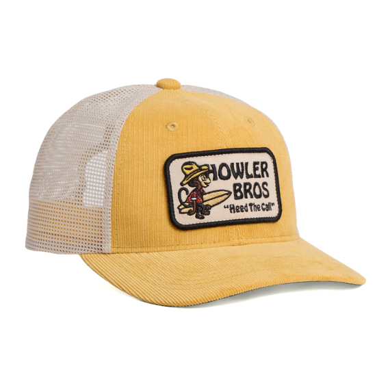 Howler Bro\'s Standard Hats El Monito Surfs Badge - Yellow Corduroy i gruppen Klær Og Fottøy / Caps Og Annet Hodeplagg / Caps hos Sportfiskeprylar.se (160025F-MON)