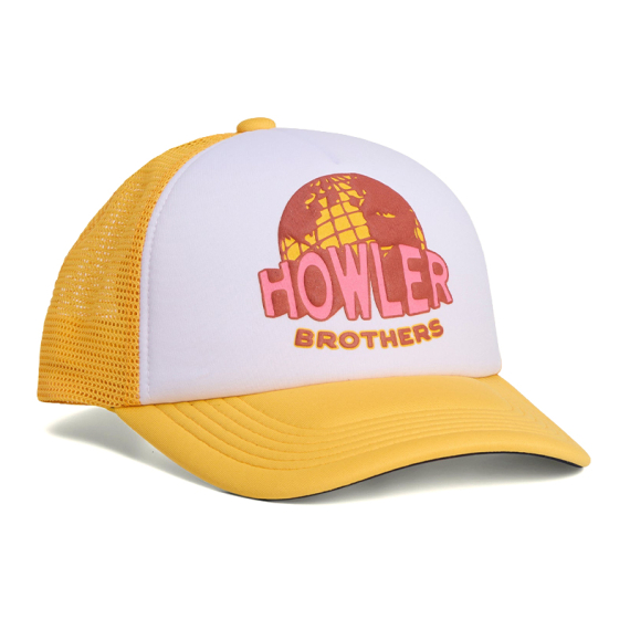 Howler Bro\'s Foam Dome Worldwide Howler - Yellow / White i gruppen Klær Og Fottøy / Caps Og Annet Hodeplagg / Caps hos Sportfiskeprylar.se (160925F-YLW)