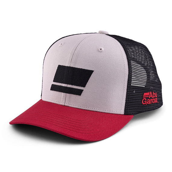 Abu Garcia Flag Trucker - Grey/Red/Black i gruppen Klær Og Fottøy / Caps Og Annet Hodeplagg / Caps / Trucker Caps hos Sportfiskeprylar.se (1640095)