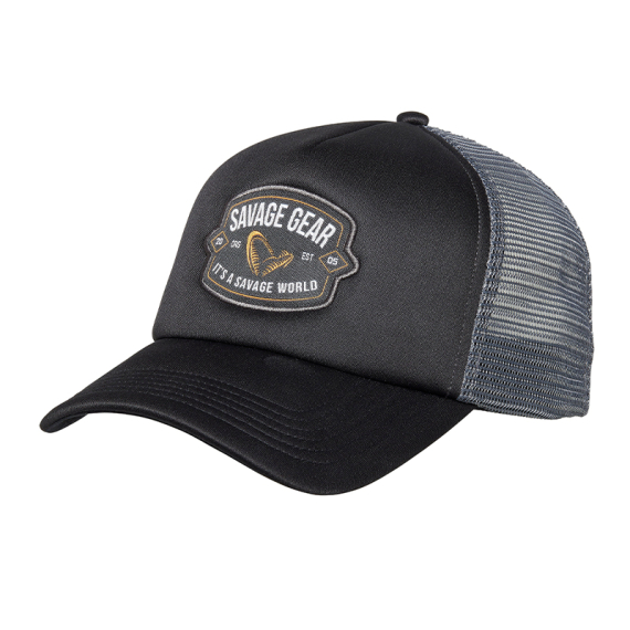 Savage Gear Badge Trucker Cap - Black i gruppen Klær Og Fottøy / Caps Og Annet Hodeplagg / Caps hos Sportfiskeprylar.se (1642623)