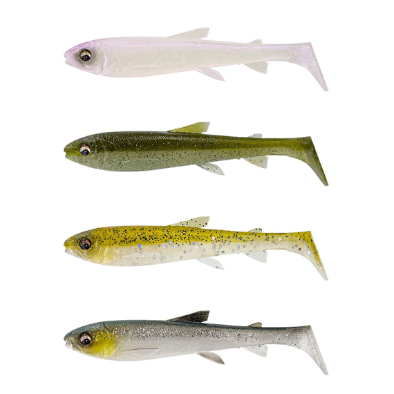 Savage Gear 3D Whitefish Shad 9cm Mix 4pcs i gruppen Sluker / Softbaits / Abbor Softbaits Og Gjørs Softbaits hos Sportfiskeprylar.se (1644598r)