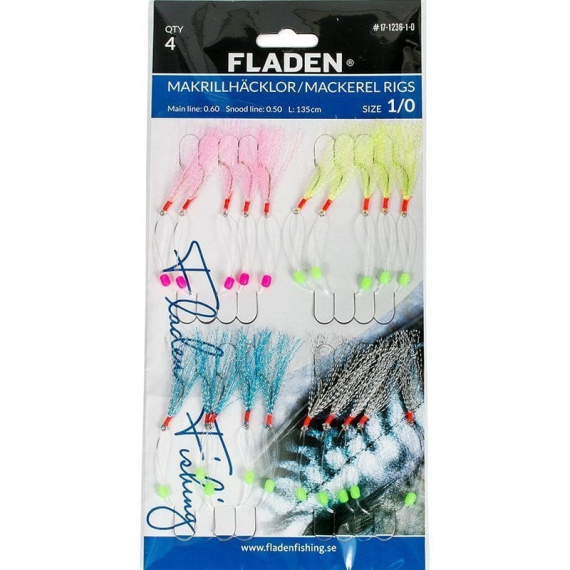 Fladen Flasher rigs 4pcs i gruppen Sluker / Havfiskepilker / Hekler Og Havfisketakkel hos Sportfiskeprylar.se (17-1236-1-0r)