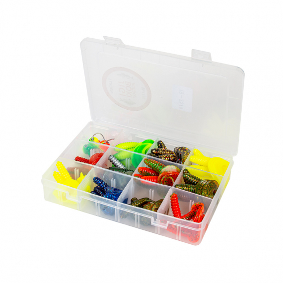 Fladen Curlytail softbaits 75-85mm, 44pcs i gruppen Sluker / Sluksett hos Sportfiskeprylar.se (19-2574)