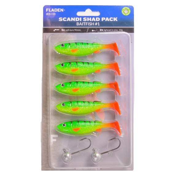 Fladen Maxximus Scandi Shad Pack Baitfish 9cm i gruppen Sluker / Softbaits / Abbor Softbaits Og Gjørs Softbaits hos Sportfiskeprylar.se (20-1101r)