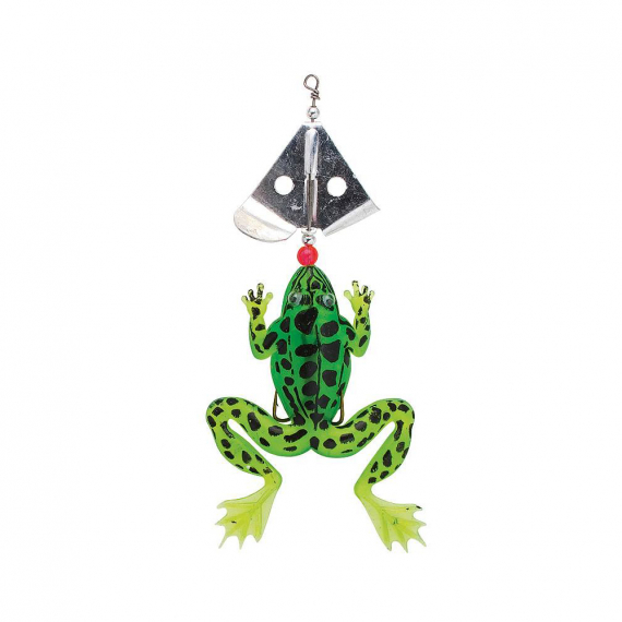 Fladen Groda Big m. Roterande Sked 18cm, 45g - Limegreen/Black i gruppen Sluker / Overflate Baits hos Sportfiskeprylar.se (20-57180-01)