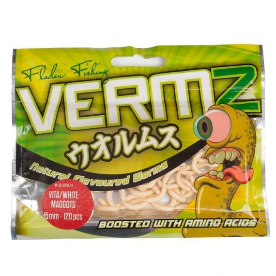 Fladen Vermz Maggots, 1,5cm Natural White i gruppen Sluker / Boilies Og Grunnfõr / Kunstagn hos Sportfiskeprylar.se (20-5970-01)
