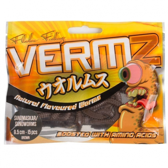 Fladen Vermz Borstmask 9,5cm (15-pack) i gruppen Sluker / Softbaits / Abbor Softbaits Og Gjørs Softbaits hos Sportfiskeprylar.se (20-5995-01r)