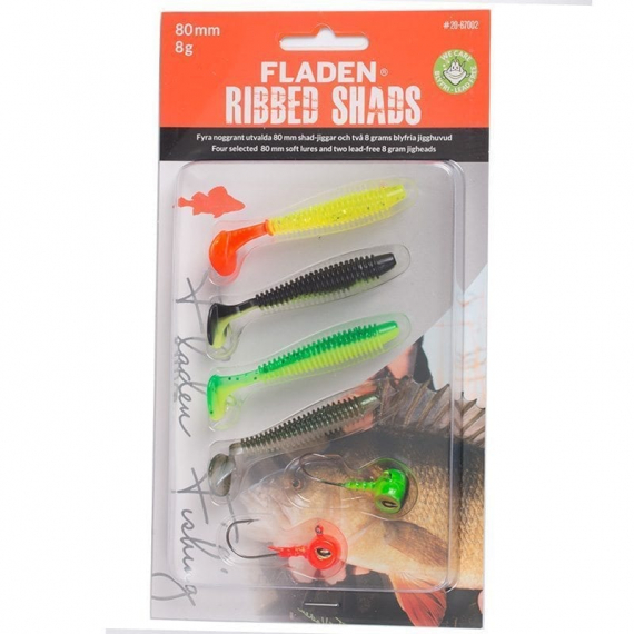 Fladen Jiggsortering Ribbed Shad i gruppen Sluker / Sluksett hos Sportfiskeprylar.se (20-67001r)