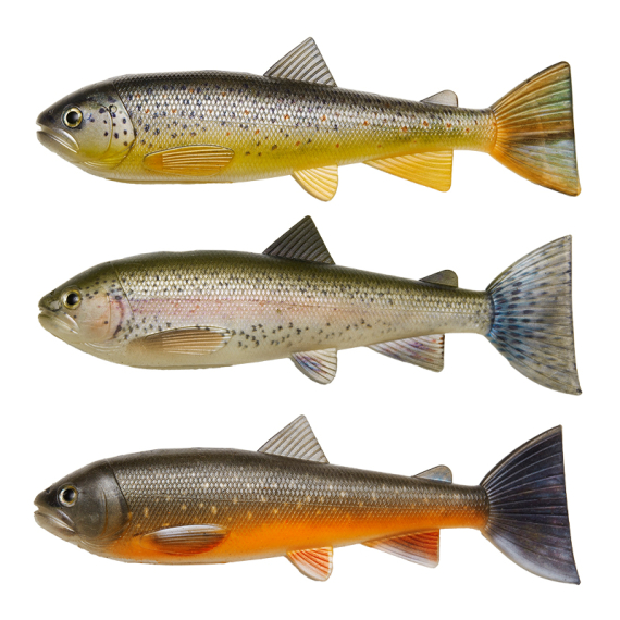 Pulz Bait Skinz Trout, 15cm 3pcs - Brown/Rainbow/Char i gruppen Sluker / Pulz Bait hos Sportfiskeprylar.se (2000-36)