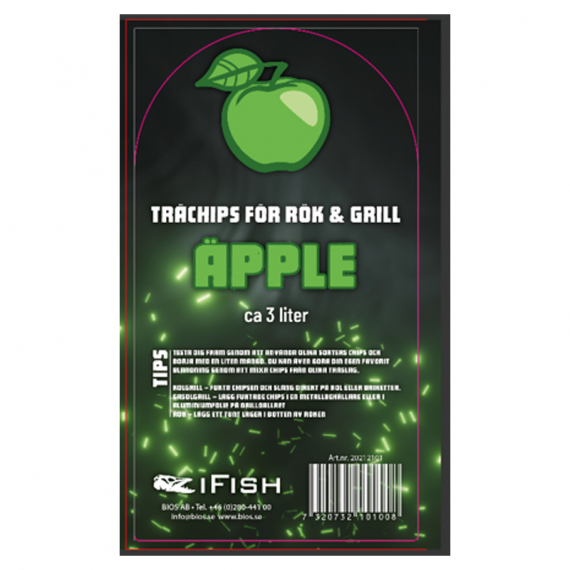 IFISH Wood Chips fpr Smoker and Grill - Apple i gruppen Outdoor / Feltkjøkken Og Redskaper / Røykovn Og Tilbehør / Tennbriketter hos Sportfiskeprylar.se (20212101)