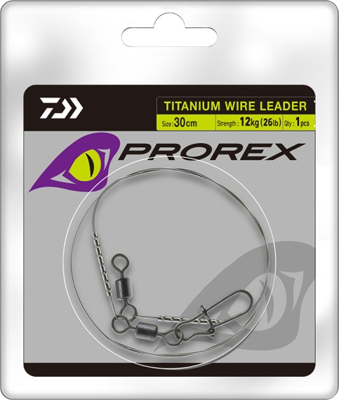 Daiwa Prorex Titanium Wire Leader 30cm i gruppen Kroker Og Terminal Takkel / Ledere Og Fortommsmaterialer / Ferdiglagde Fortommer / Stål Og Wire Fortommer hos Sportfiskeprylar.se (204905r)