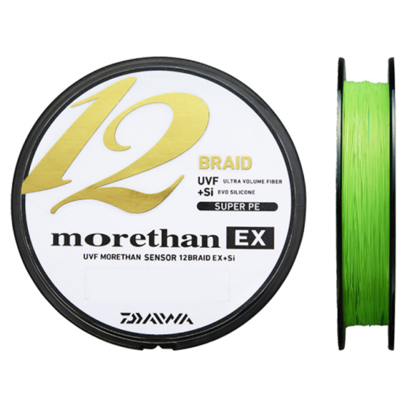 Daiwa Morethan 12 Braid 135m Lime Green, 0.18mm i gruppen Snører / Multifilament hos Sportfiskeprylar.se (210572)