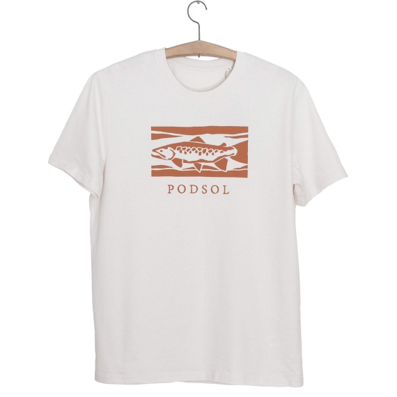 PODSOL T-Shirt TAJGA TROUT VIntage White i gruppen Klær Og Fottøy / Klær / T-Skjorte hos Sportfiskeprylar.se (21335434r)