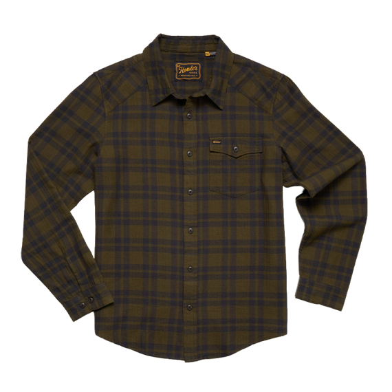 Howler Bro\'s La Grange Lightweight Flannel Cohen Plaid Dark Olive i gruppen Klær Og Fottøy / Klær / Skjorter hos Sportfiskeprylar.se (221425F-OLI-Sr)