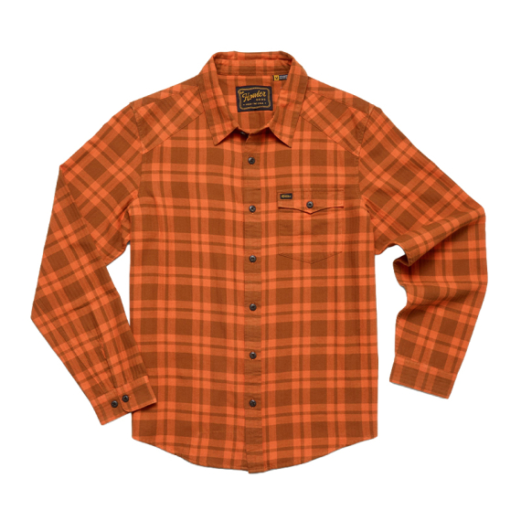 Howler Bro\'s La Grange Lightweight Flannel Cohen Plaid Pumpkin i gruppen Klær Og Fottøy / Klær / Skjorter hos Sportfiskeprylar.se (221425F-PUM-Sr)