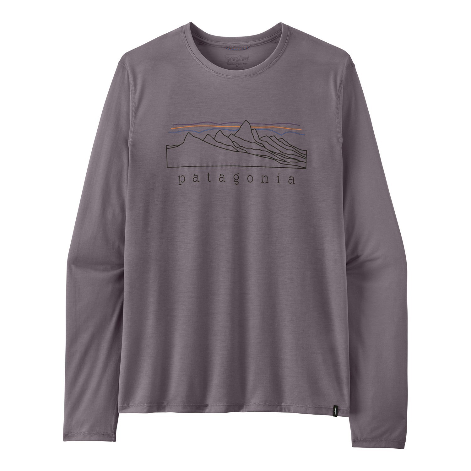 Patagonia M\'s L/S Cap Cool Trail Shirt - Stratapeaks MYGR i gruppen Klær Og Fottøy / Klær / Gensere / Langarmet Tskjorte hos Sportfiskeprylar.se (23711-MYGR-XXLr)