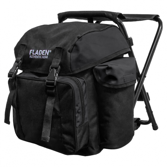 Fladen Backpack with Chair Authentic Gear black i gruppen Oppbevaring / Ryggsekker / Stolsekker hos Sportfiskeprylar.se (26-4905)