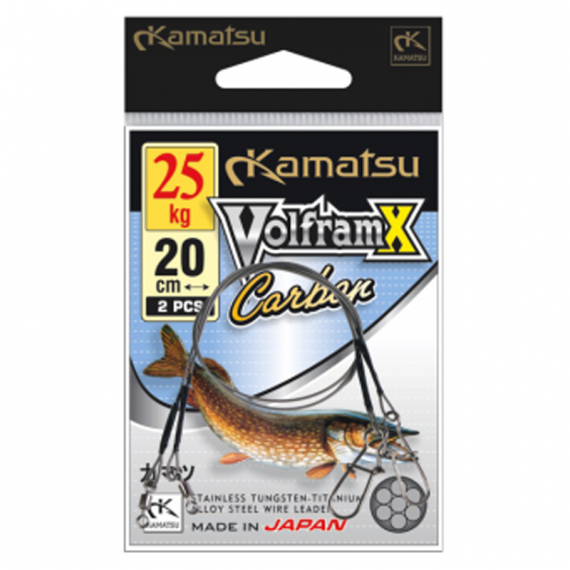 Kamatsu Volfram X Carbon (2-pack) i gruppen Kroker Og Terminal Takkel / Ledere Og Fortommsmaterialer hos Sportfiskeprylar.se (276020010r)
