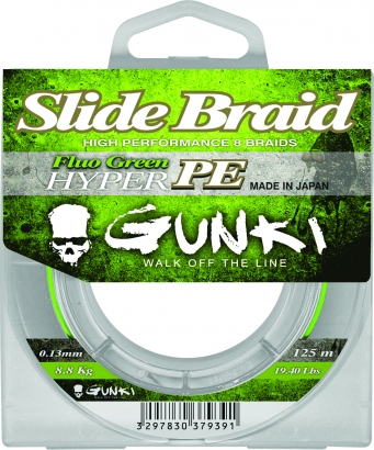 Slide Braid 125 Fluo Green i gruppen Snører / Multifilament hos Sportfiskeprylar.se (29-37937r)