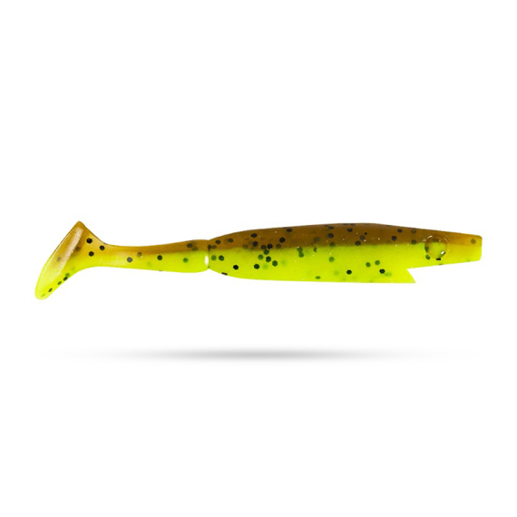 Piglet Shad 8,5cm (8-pack) - Brown Chartreuse - 8pcs i gruppen Sluker / Softbaits / Abbor Softbaits Og Gjørs Softbaits hos Sportfiskeprylar.se (29-SP172F-C020)