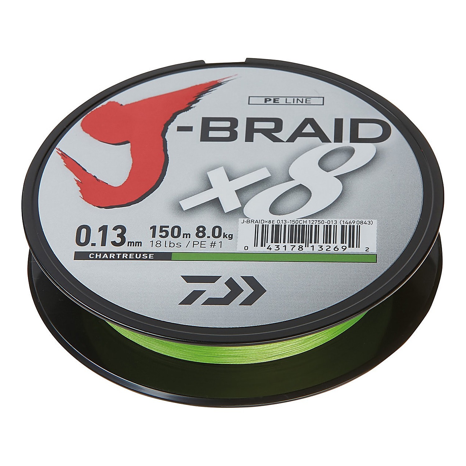 Daiwa J-Braid X8 15m Chartreuse i gruppen Fiskemetoder / Spinnfiske / Snører / Multifilament hos Sportfiskeprylar.se (3000021196DOr)