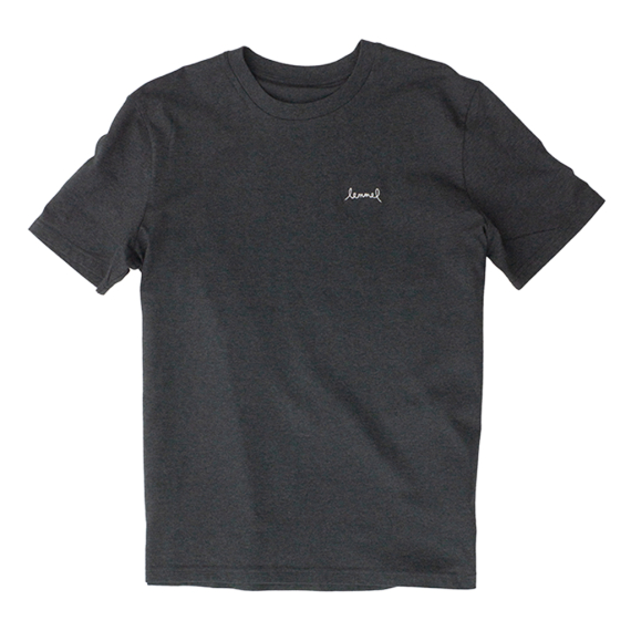 Lemmel T-shirt Lemmel - Dk. Heather grey w white embroided logo i gruppen Klær Og Fottøy / Klær / T-Skjorte hos Sportfiskeprylar.se (3010111-5334r)