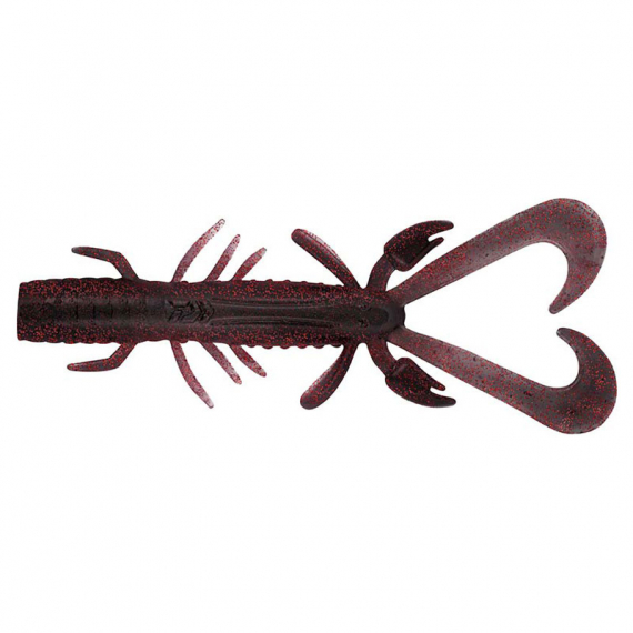 Daiwa Bait Junkie Risky Critter 7,6cm (6-pack) - Ghost Black Red Belly i gruppen Sluker / Softbaits / Abbor Softbaits Og Gjørs Softbaits hos Sportfiskeprylar.se (32-217649)
