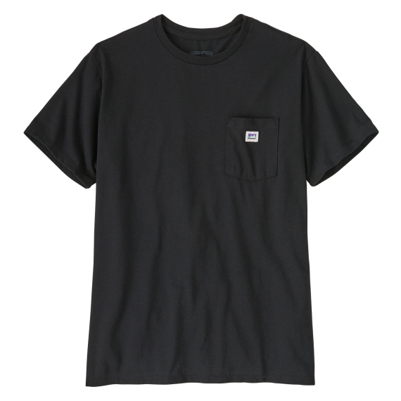 Patagonia Shop Sticker Pocket Responsibili-Tee Black i gruppen Klær Og Fottøy / Klær / T-Skjorte hos Sportfiskeprylar.se (37762-BLK-Sr)