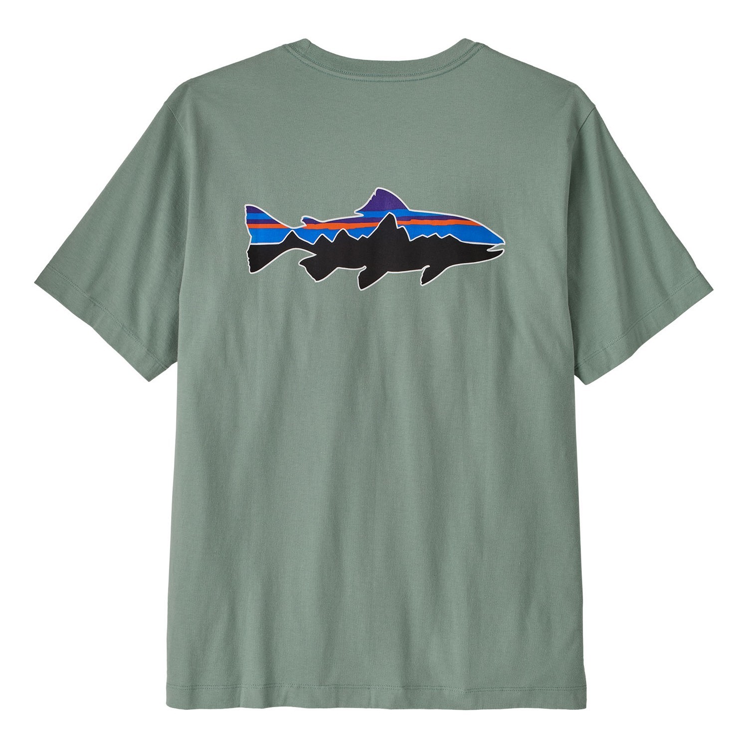 Patagonia M\'s Fitz Roy Trout T-Shirt CVGR i gruppen Klær Og Fottøy / Klær / T-Skjorte hos Sportfiskeprylar.se (37846-CVGR-XXLr)