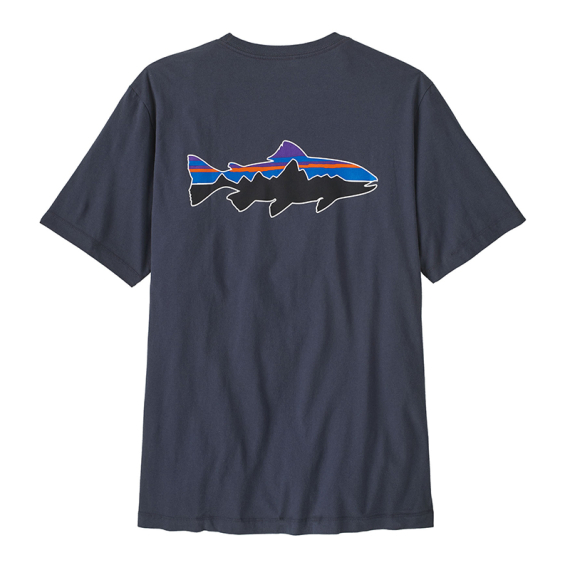 Patagonia M\'s Fitz Roy Trout T-Shirt Smolder Blue i gruppen Klær Og Fottøy / Klær / T-Skjorte hos Sportfiskeprylar.se (37846-SMDB-Lr)
